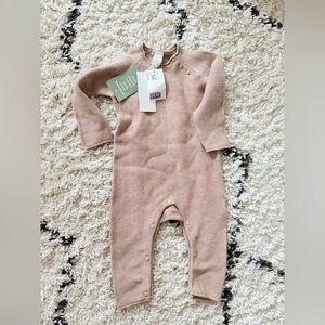 H&M Baby Girl Knitted Jumpsuit Blush Pink 12-18 months